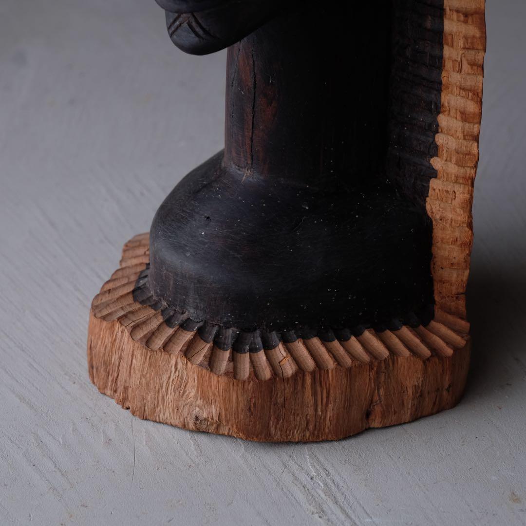 タンザニア マコンデ彫刻 人物像 高さ35㎝ ブラックウッド　アート 芸術