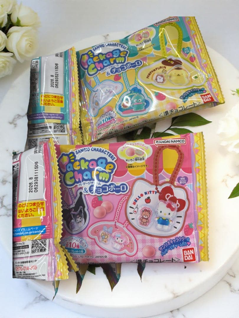 サンリオキャラクターズ パッケージチャーム&チョコボーロ10個