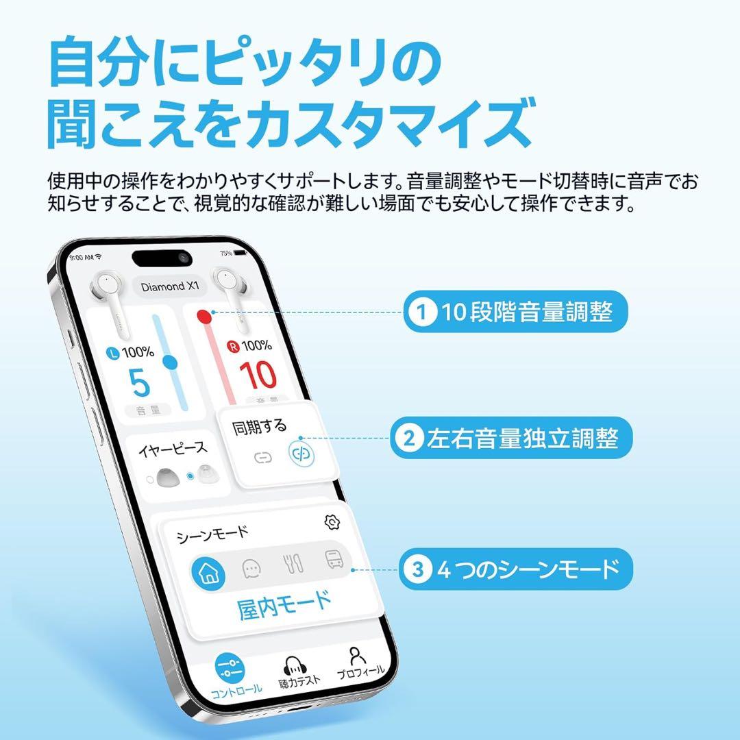 大幅値下げ⭐️集音器 Bluetooth5.3 ワイヤレスイヤホン型 高齢者