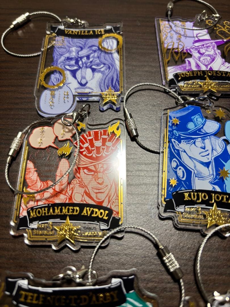 ジョジョの奇妙な冒険 ワイヤーキーホルダー3部　全種セット
