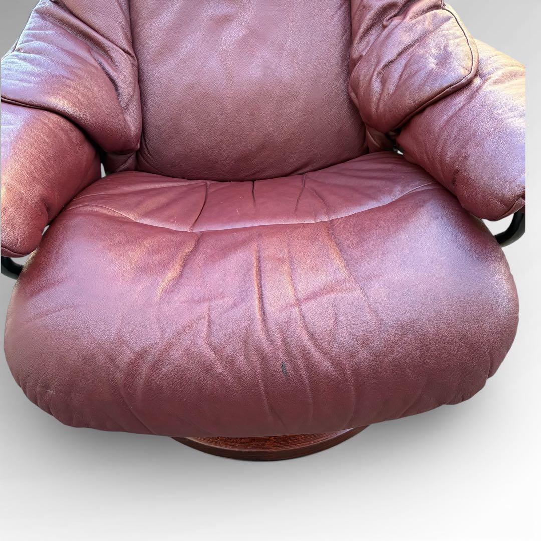 美品　EKORNES エコーネス ストレスレスチェア　皮革　北欧　ノルウェー