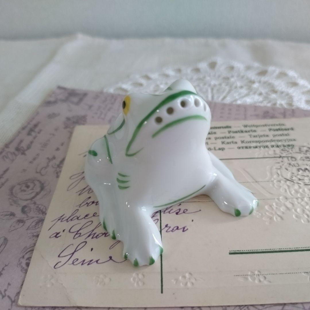 リモージュ　アビランド　調味料入れ　カエル　フランス製　ヴィンテージ　蛙　置物