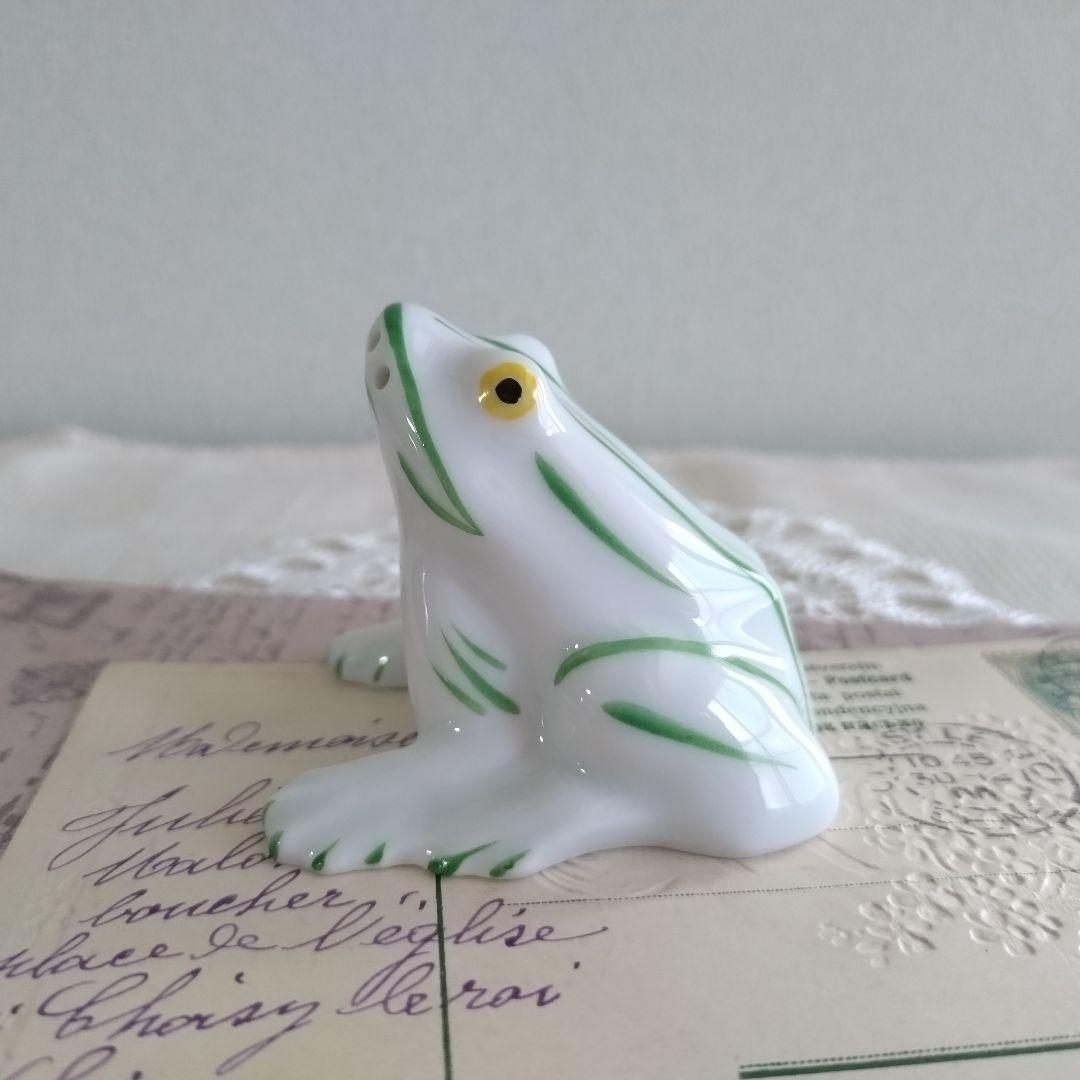 リモージュ　アビランド　調味料入れ　カエル　フランス製　ヴィンテージ　蛙　置物