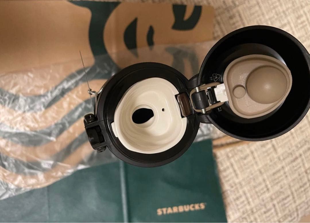 スターバックス 富士山 マットブラック ハンディステンレスボトル サーモス 水筒