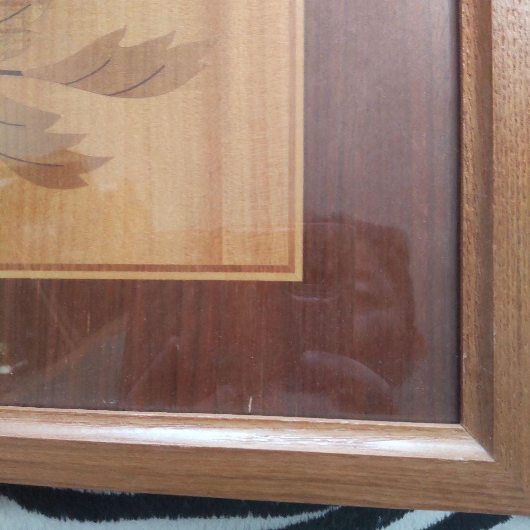 最終値下げ　箱根木象嵌 壁掛け 長澤正秀作 箱根寄木細工 寄木細工 木象嵌