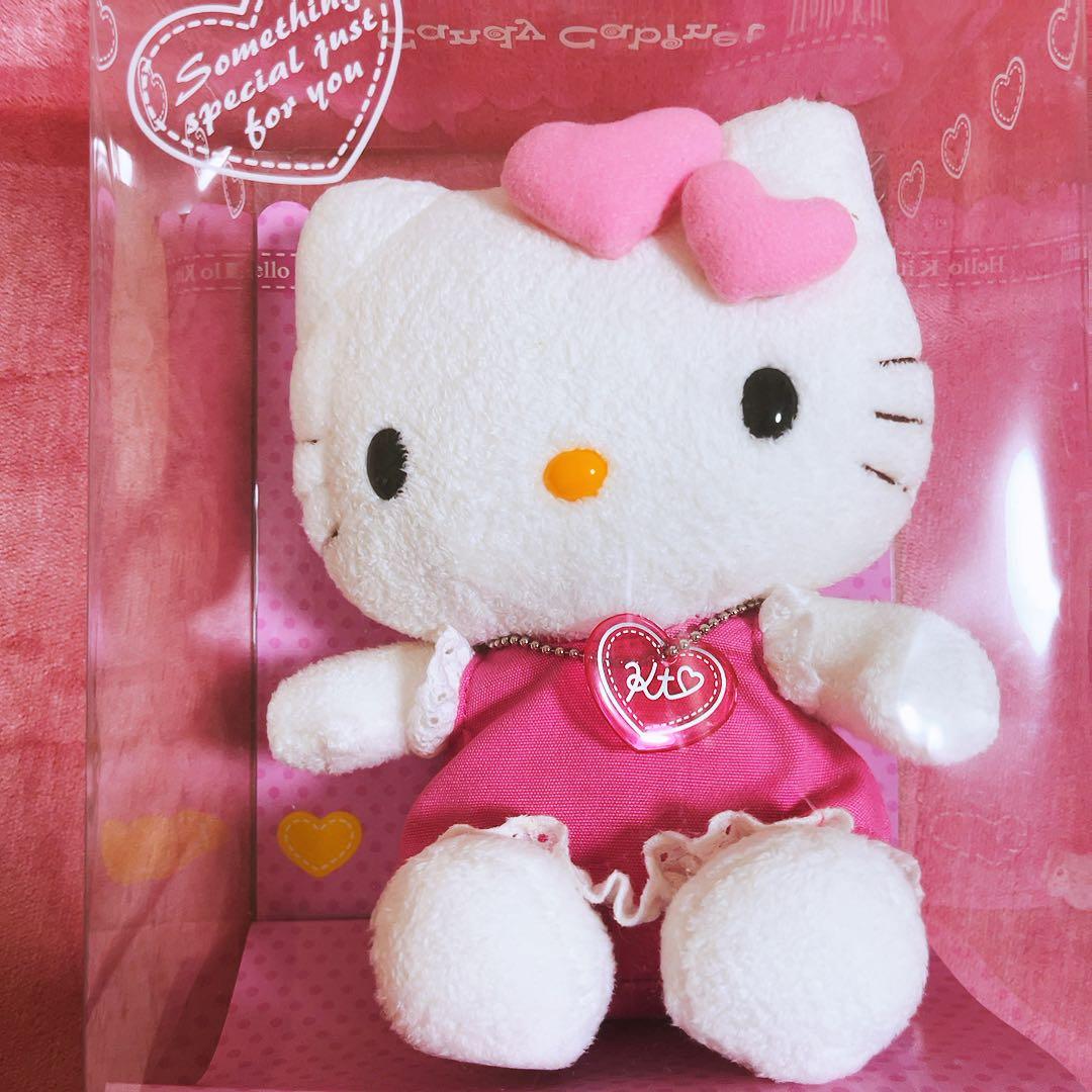 希少レア　ハローキティ　ネックレス付きぬいぐるみ　ハート　2005年製 サンリオ