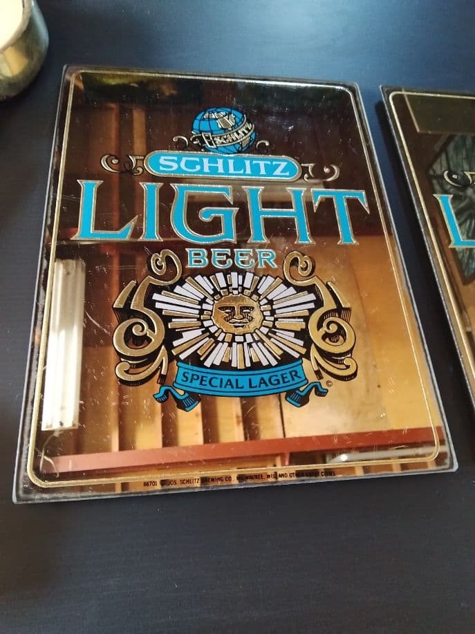 シュリッツ　ヴィンテージサイン　ミラー　1970年代　3セット