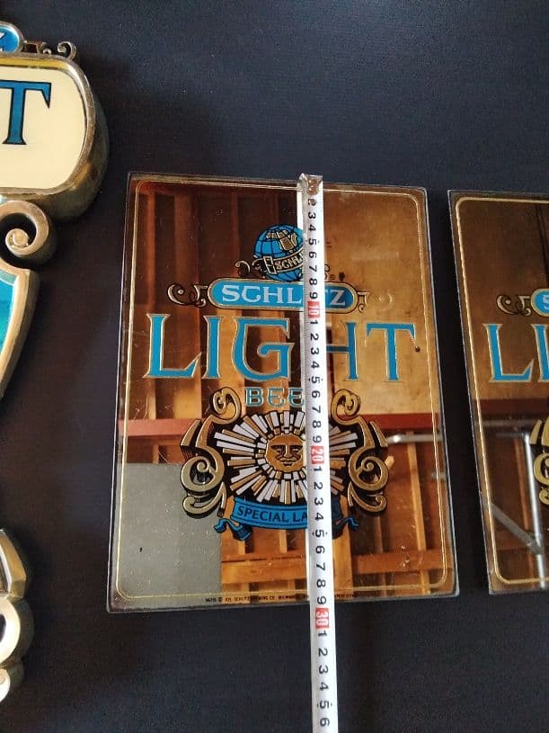 シュリッツ　ヴィンテージサイン　ミラー　1970年代　3セット