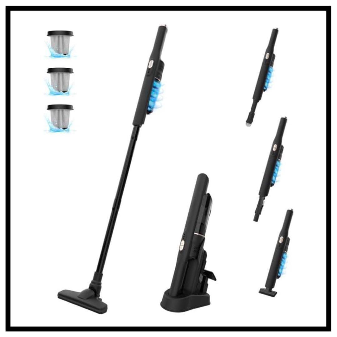 【軽量‼️】掃除機 コードレス 充電式　強力吸引　ハンディクリーナ　黒　ブラック