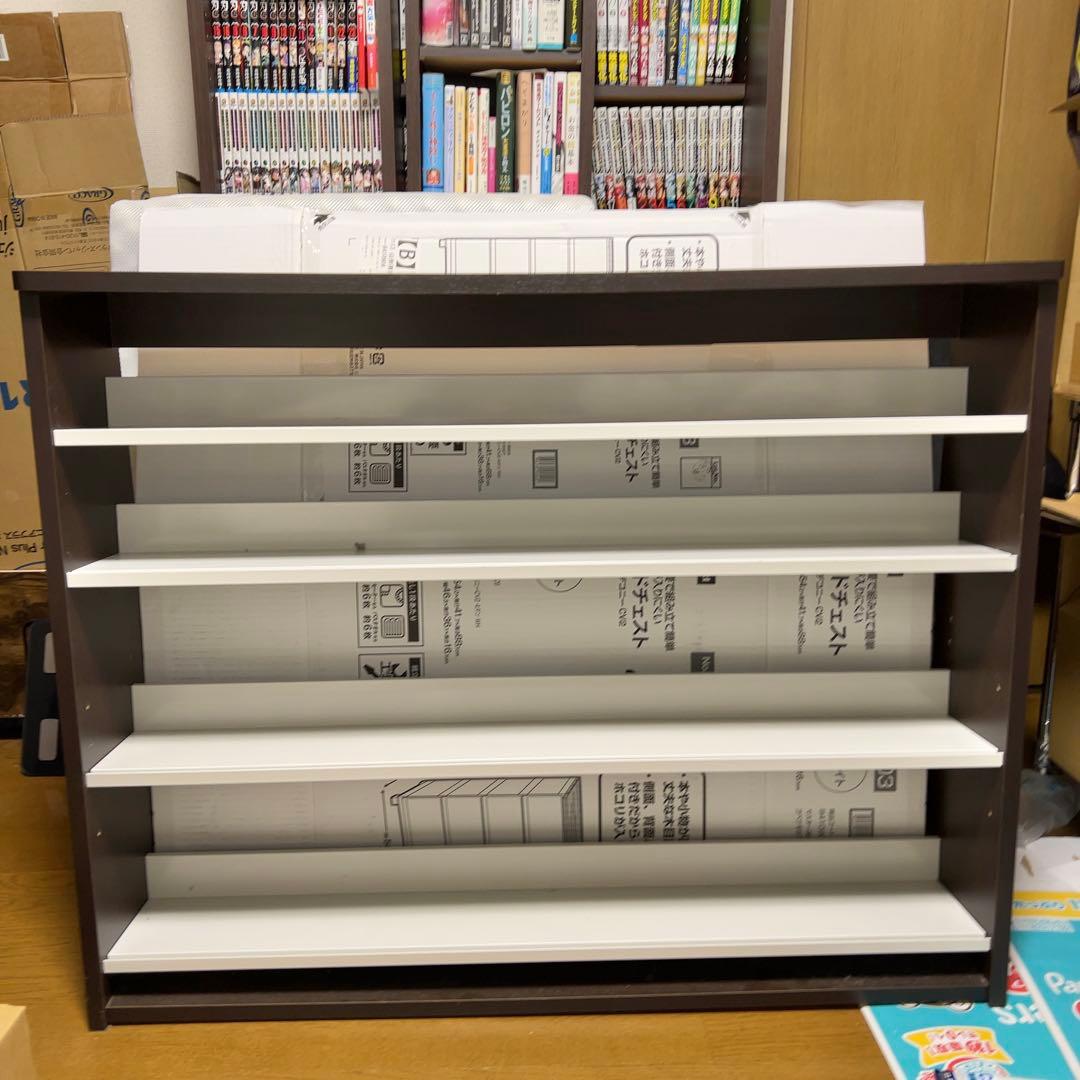 CDストッカー収納 CD DVDラック ダークブラウン 棚 ディスプレイ