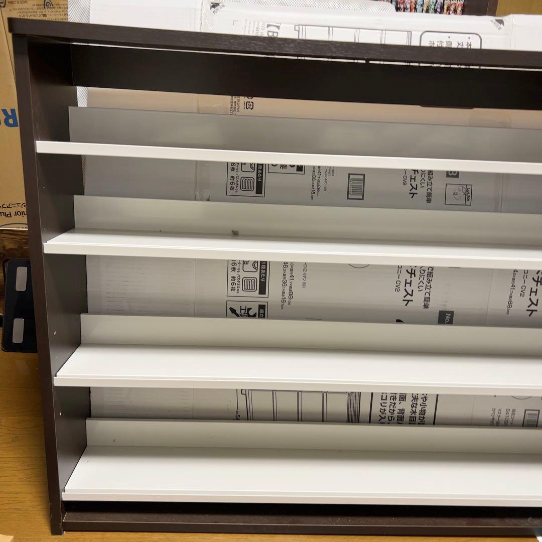 CDストッカー収納 CD DVDラック ダークブラウン 棚 ディスプレイ