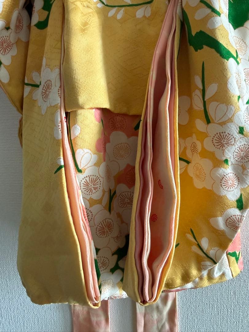 市松人形の本振り袖比翼仕立て　15号用　アンティークビスクドール