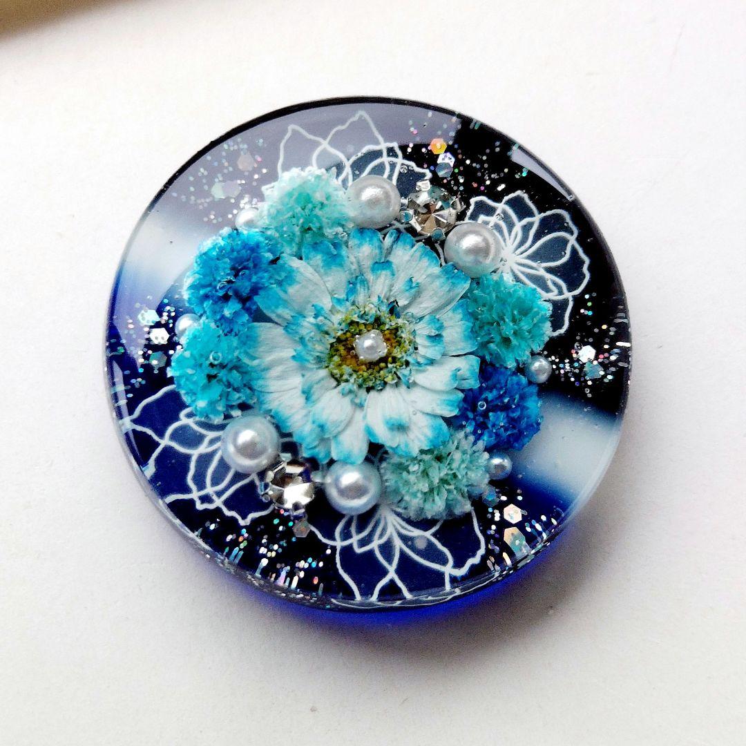 【1355】レジン　マトリカリア　ヘアゴム　ポニーフック　ブロ―チ　ハンドメイド