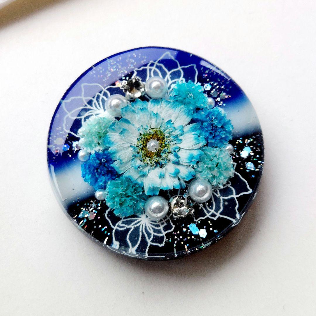 【1355】レジン　マトリカリア　ヘアゴム　ポニーフック　ブロ―チ　ハンドメイド