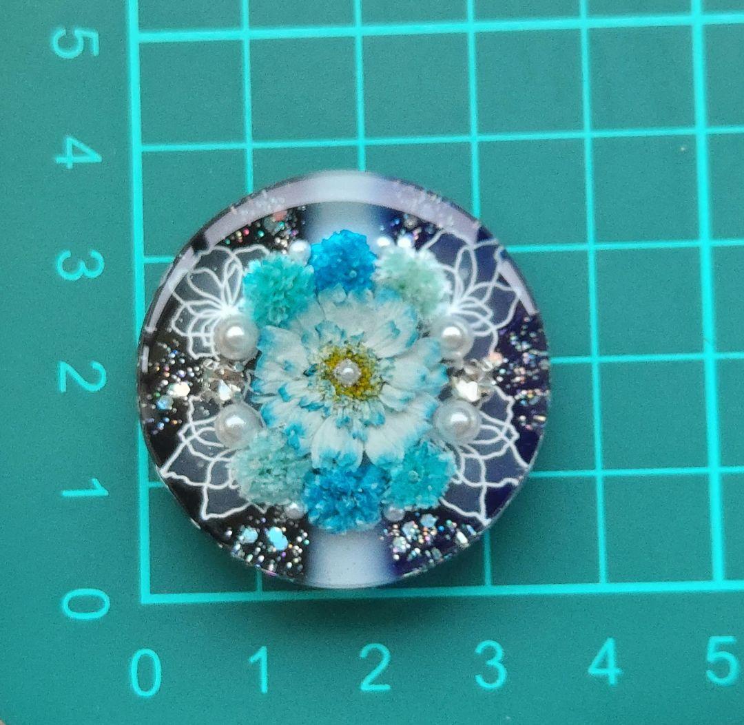 【1355】レジン　マトリカリア　ヘアゴム　ポニーフック　ブロ―チ　ハンドメイド