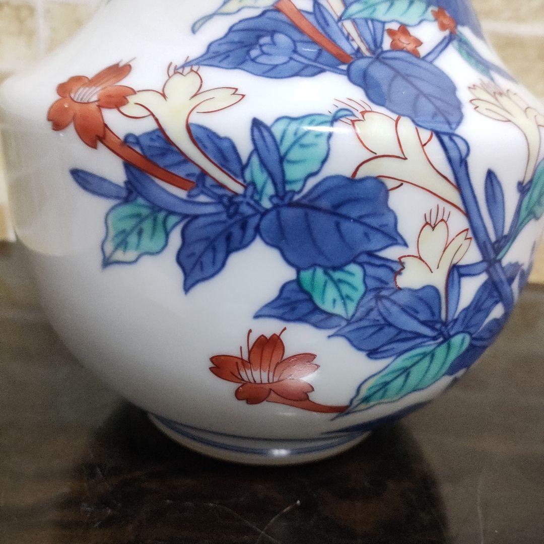 有田焼 鍋島伝統 人間国宝 十三代 今泉今右衛門 錦花瓶 22cmサイズ