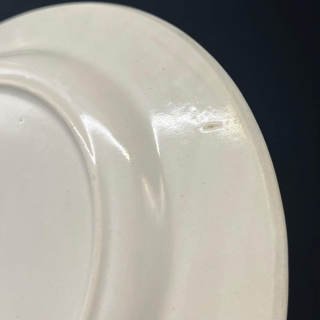 フランスアンティーク皿 リュネヴィル グリザイユ 「川辺のひととき」 【B】