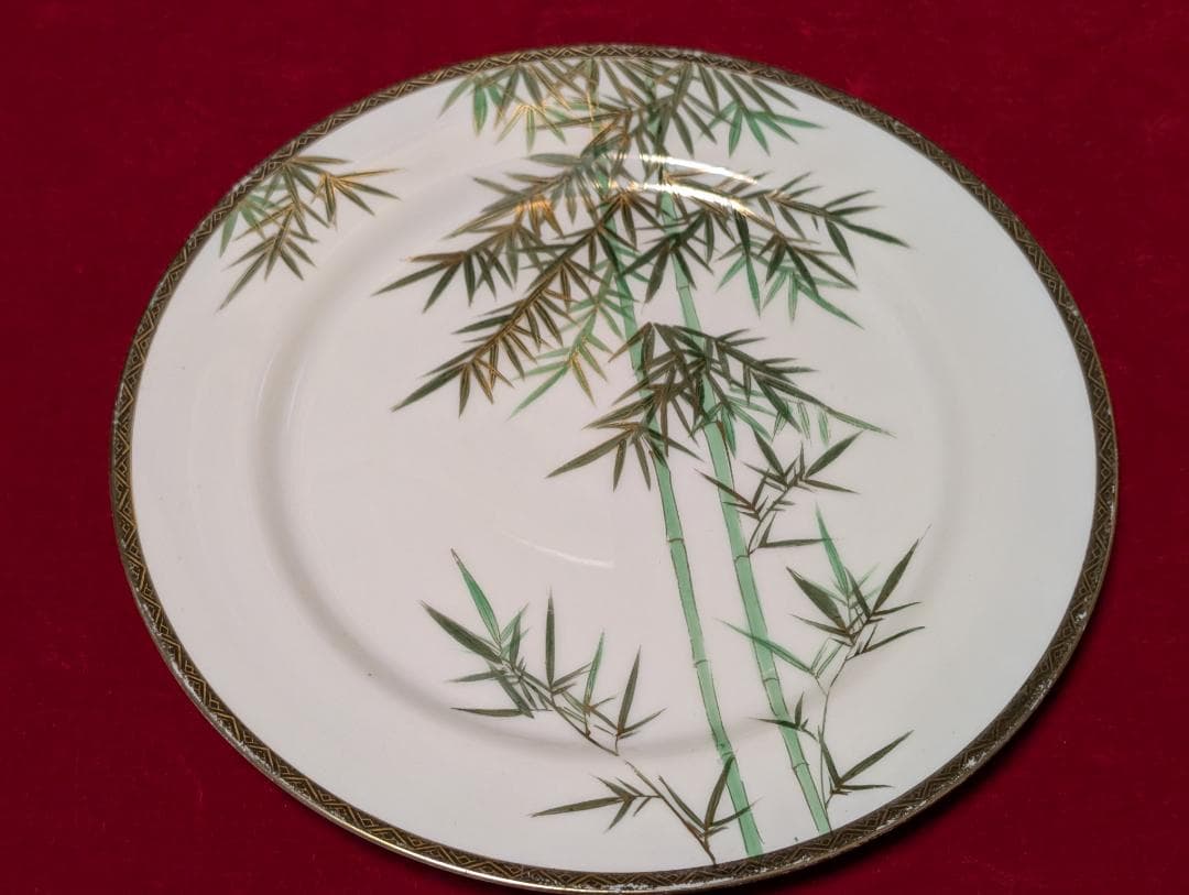 両手鍋　手付鍋　シチュー　スープチューリン　九谷　ビンテージ　大皿　一式　青竹