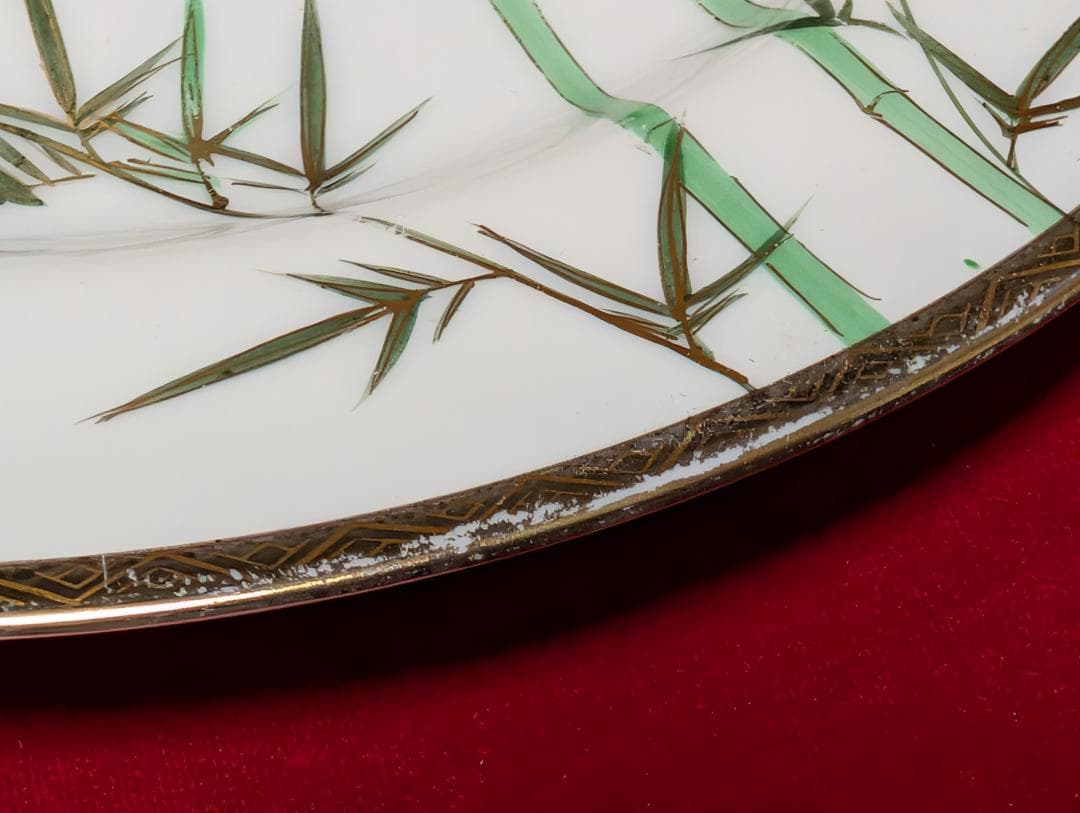 両手鍋　手付鍋　シチュー　スープチューリン　九谷　ビンテージ　大皿　一式　青竹