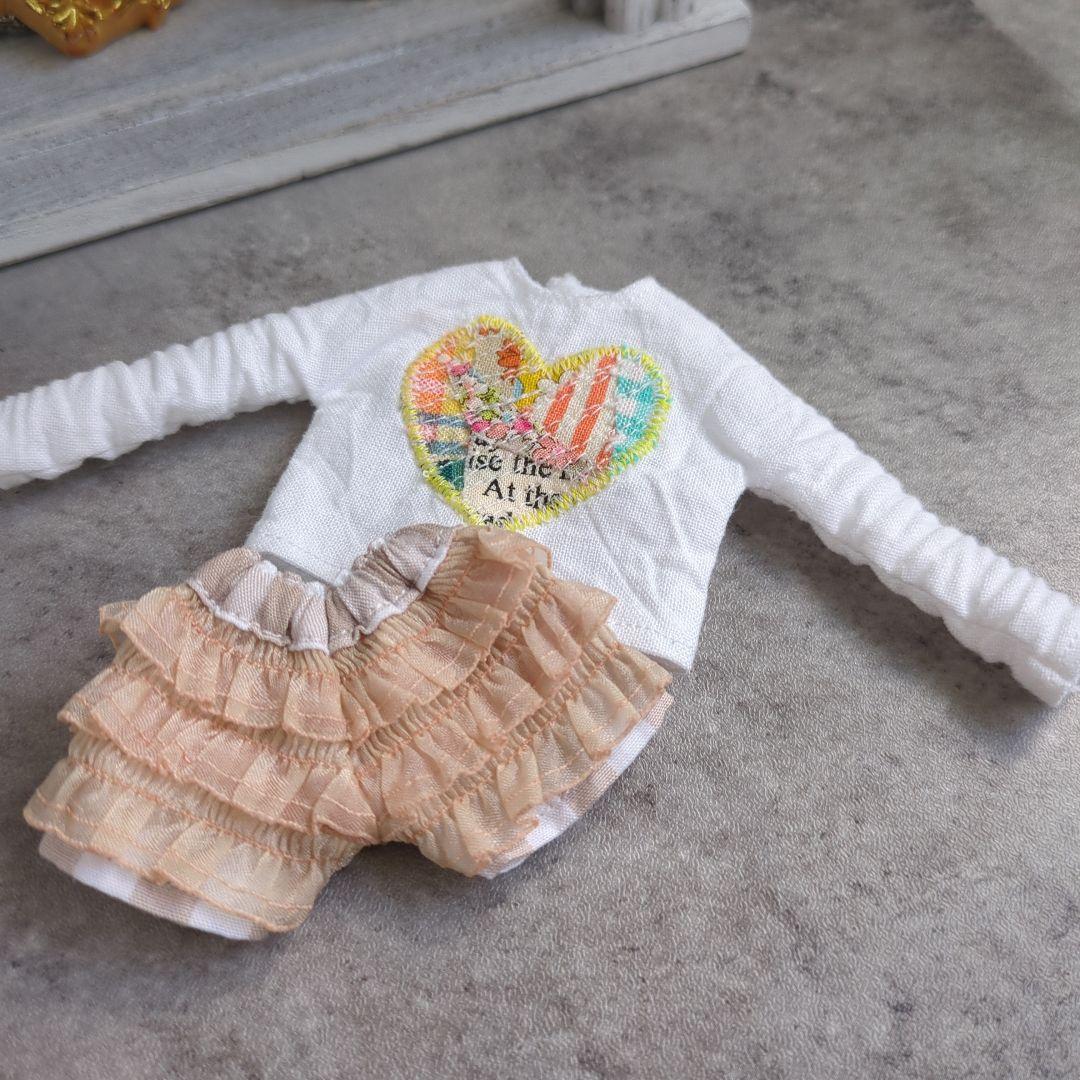 1459.コラージュトップスとフリルパンツセット　ミディブライスアウトフィット