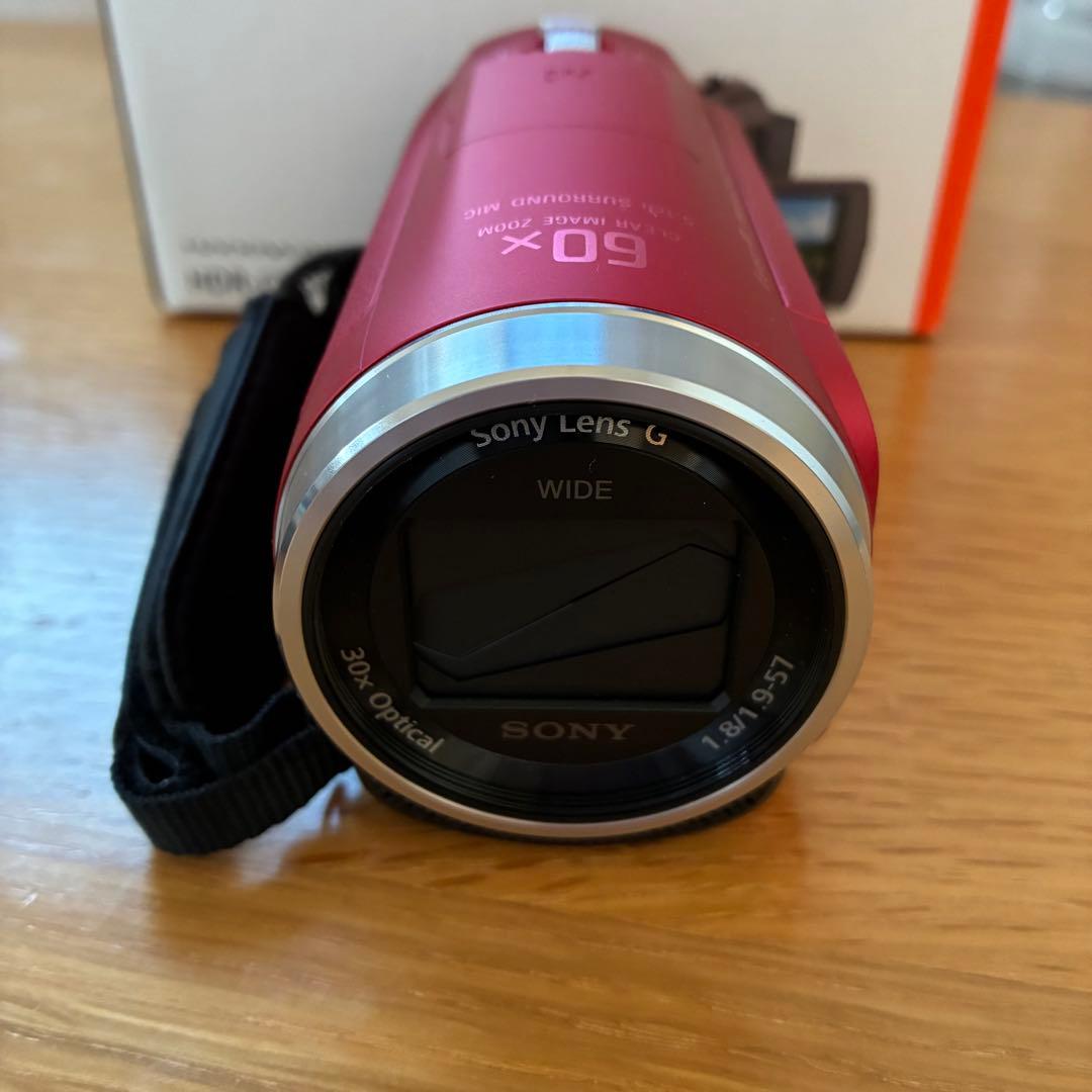 【ほぼ新品】SONY　ビデオカメラ　HDR-CX680 2019年製　レッド
