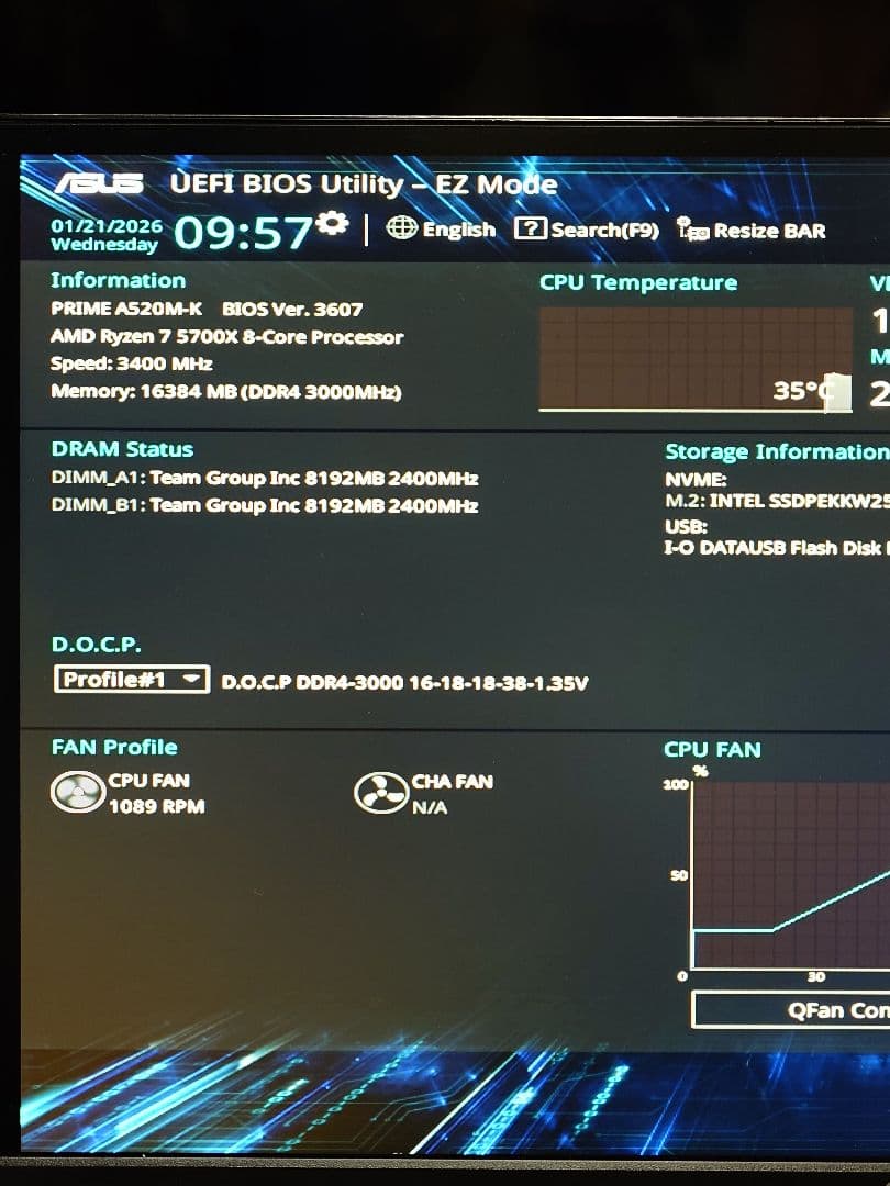 T-FORCE DDR4 3000MHz 8×2 16GB 【動作確認済】