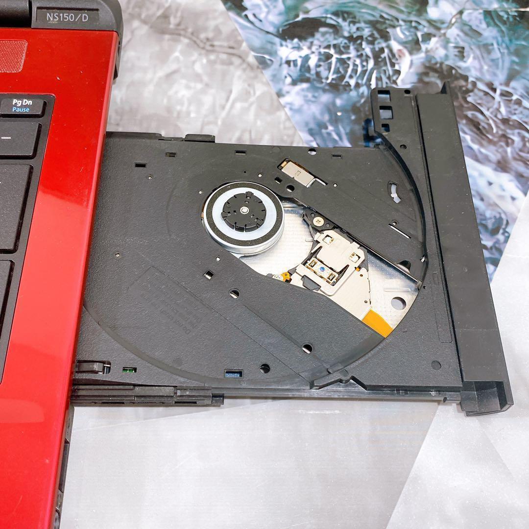 可愛い赤❤薄型ノートパソコン✨新品SSDで快適✨オフィス付き✨Windows11