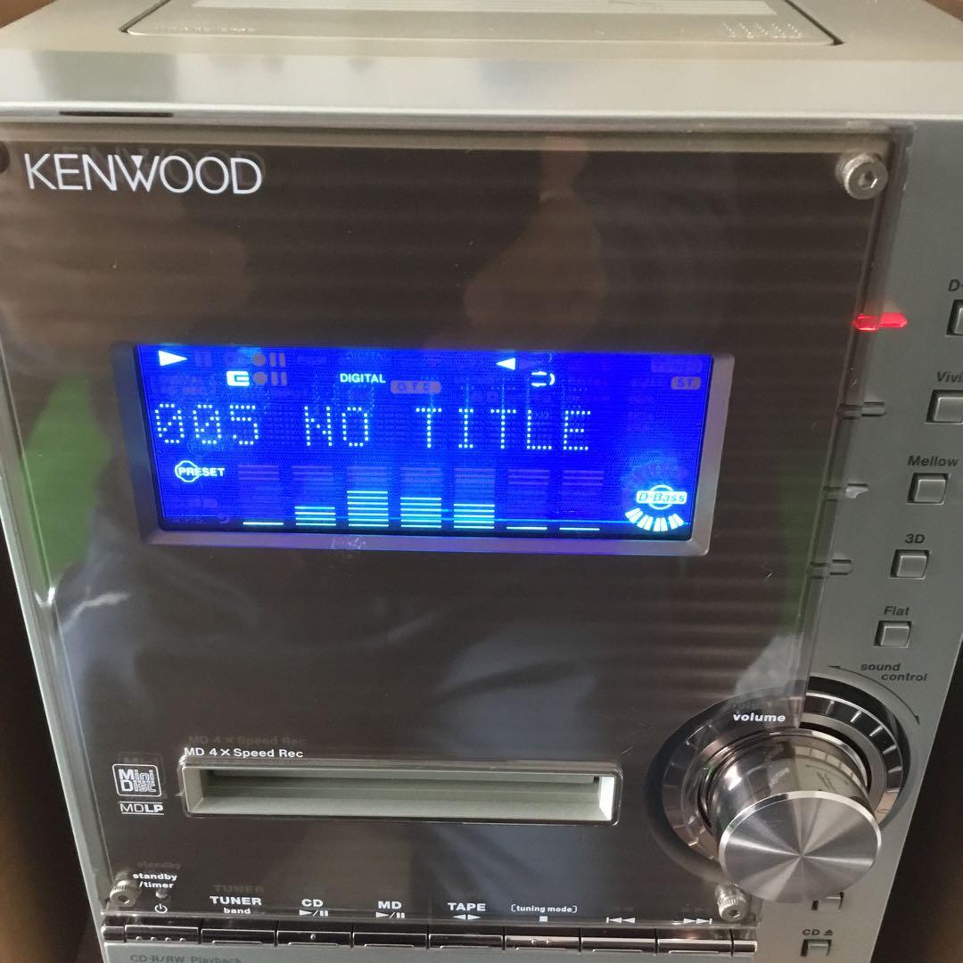 【動作確認】CD/MD/カセットテープ　ミニコンポ　リモコン付き