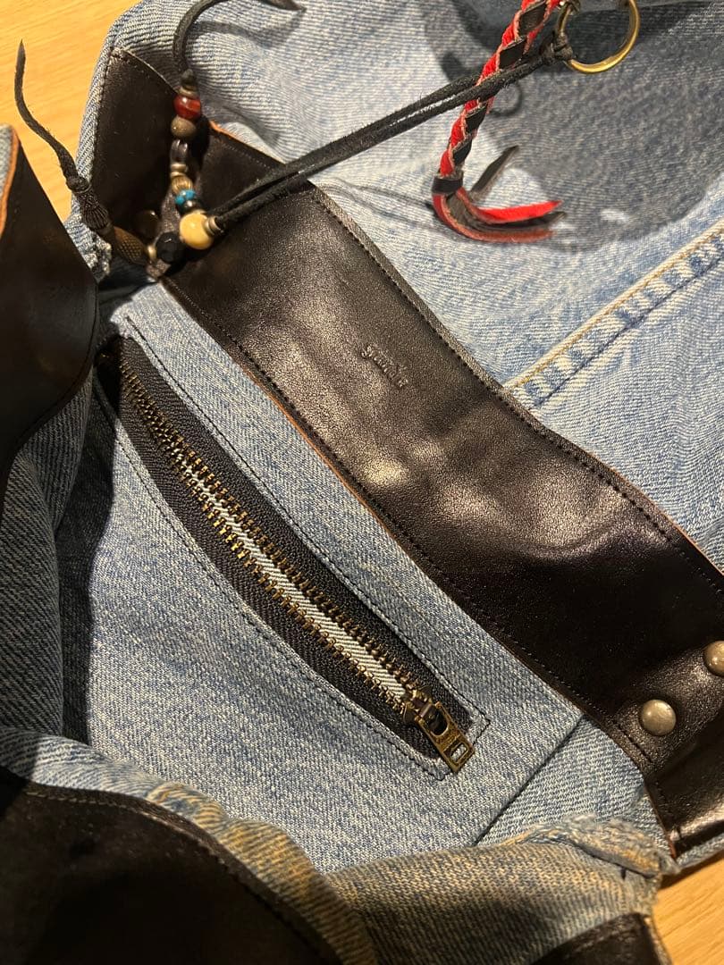 gunda パッチワークデニムバッグ