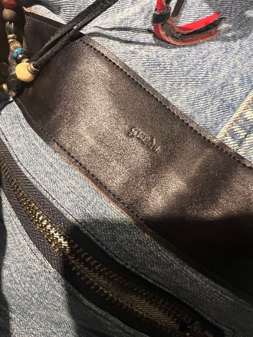 gunda パッチワークデニムバッグ