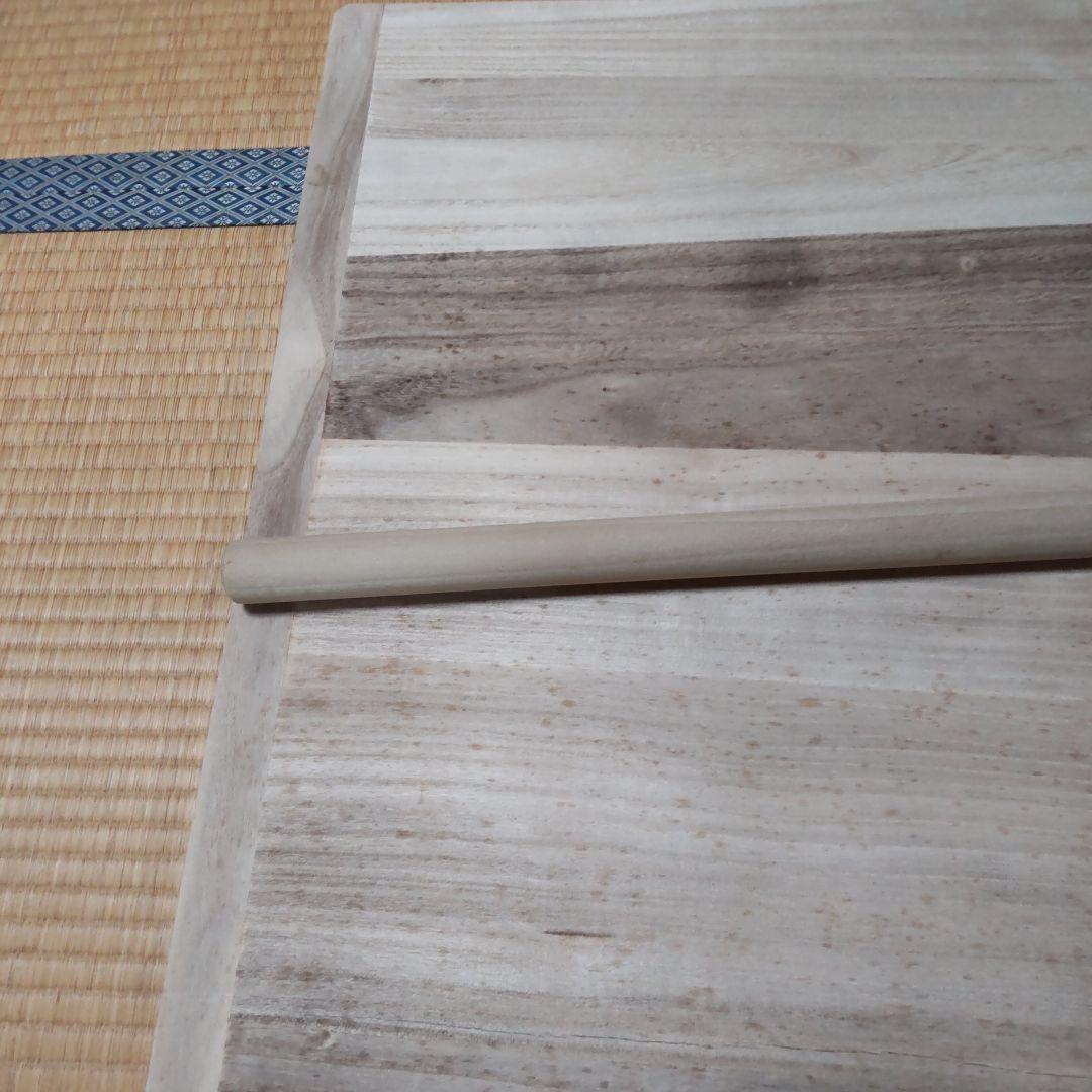 麺打ち台　そば打ち台　業務用75X75 麺棒　関孫六包丁セット