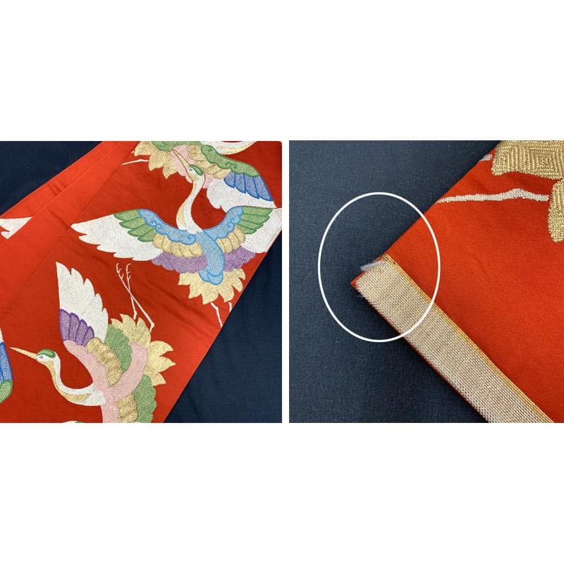 503aj76■卒業式 十三参り 女児 着物&六通袋帯 金駒刺繍■状態良好