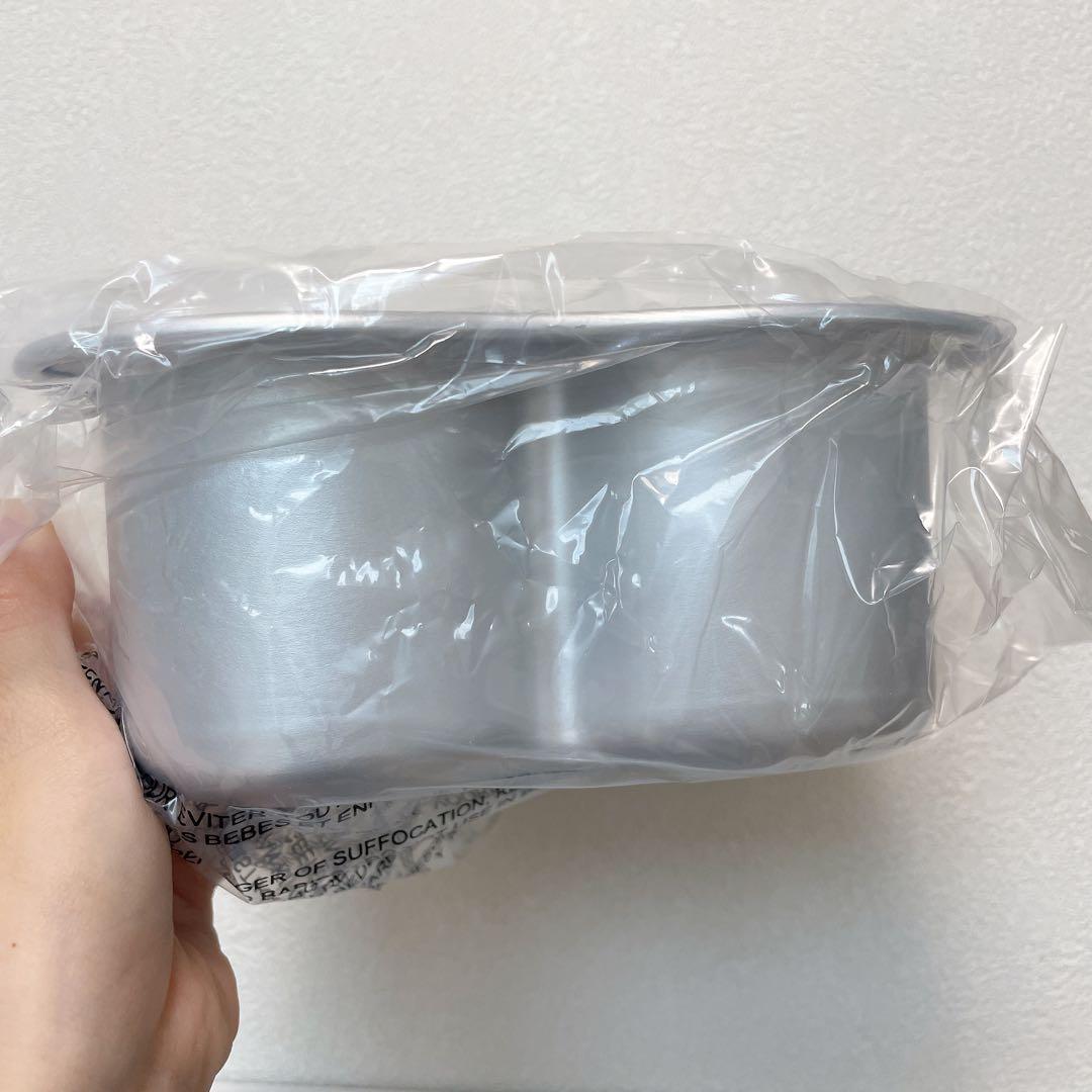 ハート型ケーキパン 15x7.6cm1-2人前 シルバー 未開封