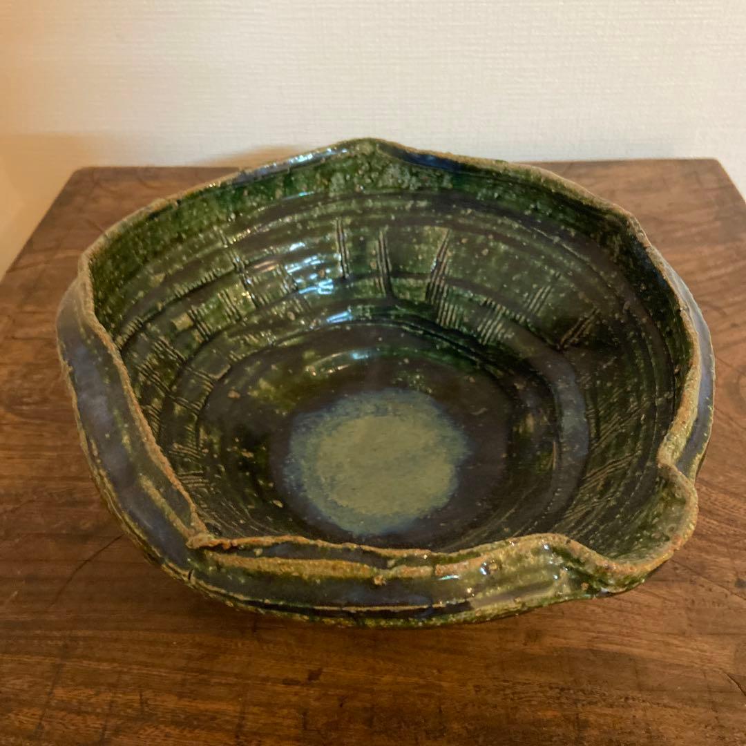 【個展作・特大片口】市野吉記 コウホ窯｜初期〜中期作風 朝鮮唐津系 大鉢