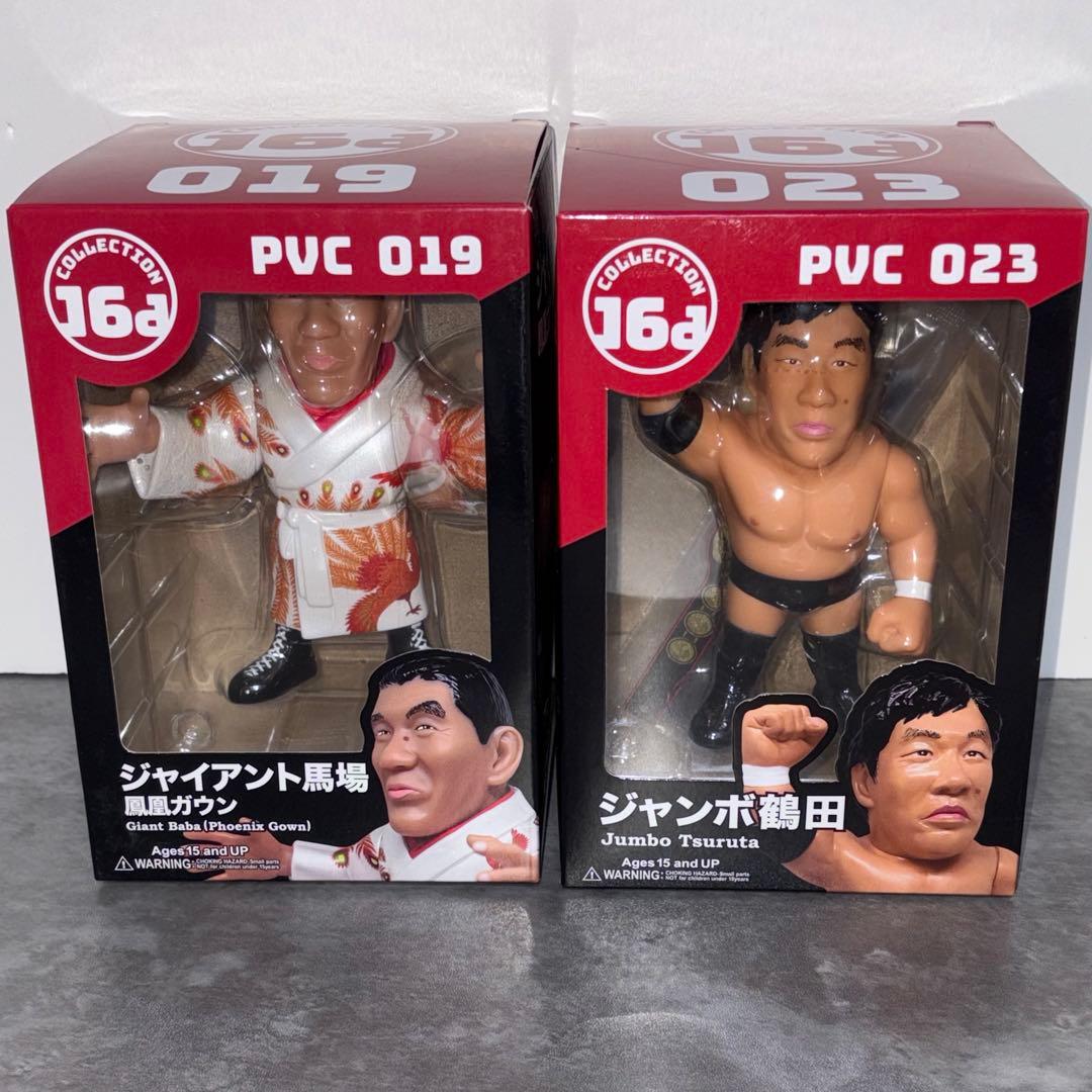 ジャイアント馬場　ジャンボ鶴田　ソフビ　フィギュア　16d 鳳凰ガウン　ベルト