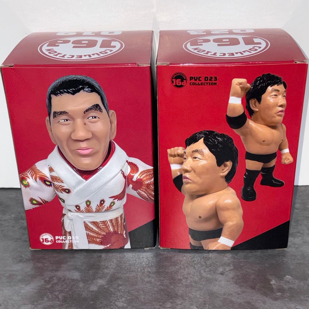 ジャイアント馬場　ジャンボ鶴田　ソフビ　フィギュア　16d 鳳凰ガウン　ベルト