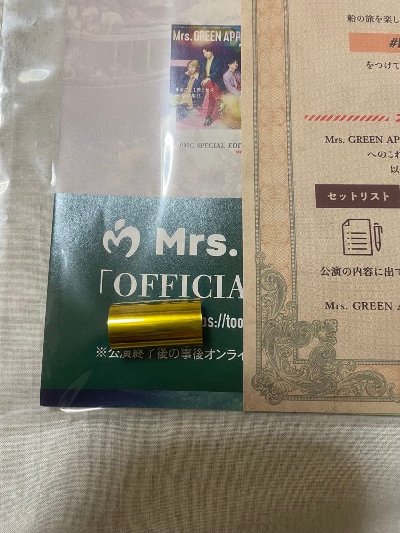 Mrs. GREEN APPLE ノアの方舟　SS席特典セット　銀テープ付