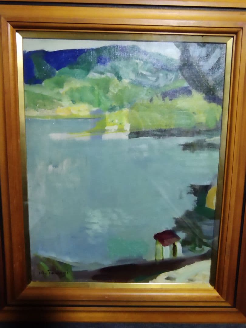 高木晴太呂　油絵　F6号　風景画　額装　サイン有