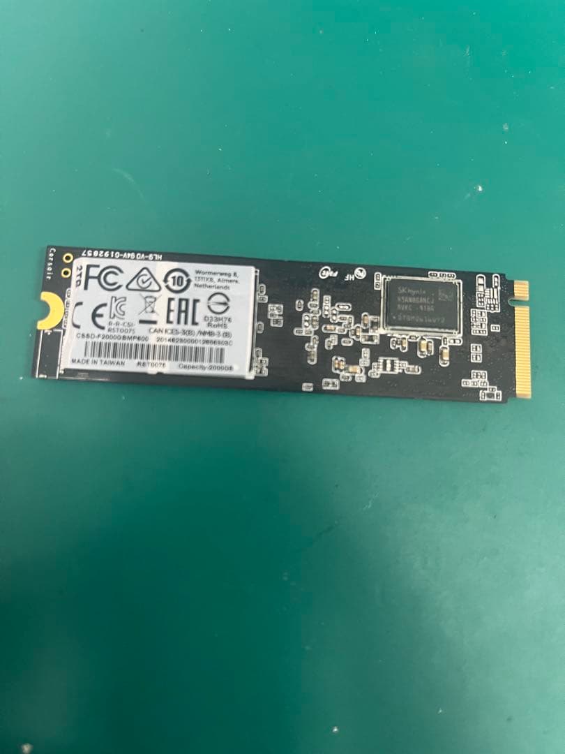【ジャンク？】CORSAIR M.2SSD Force MP600 2TB