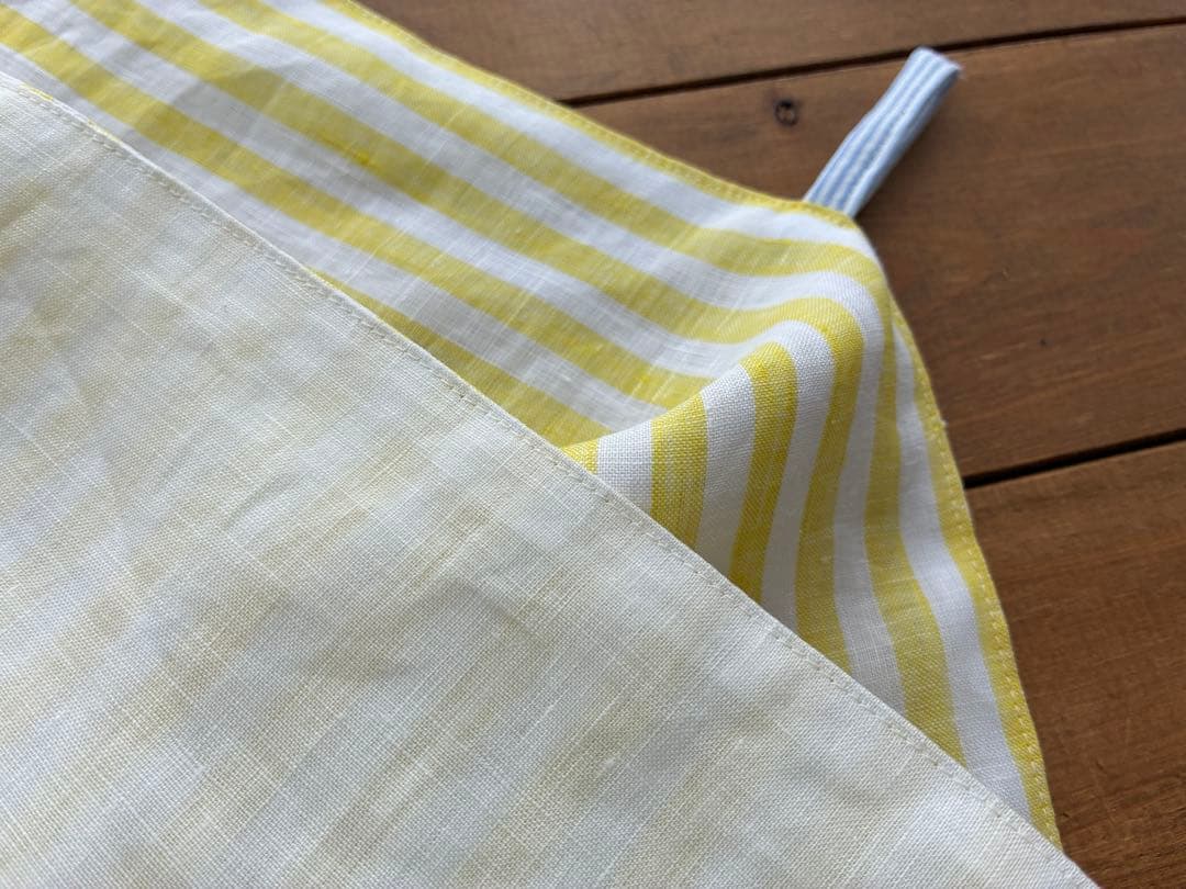 156.リネンふきん　レモン色