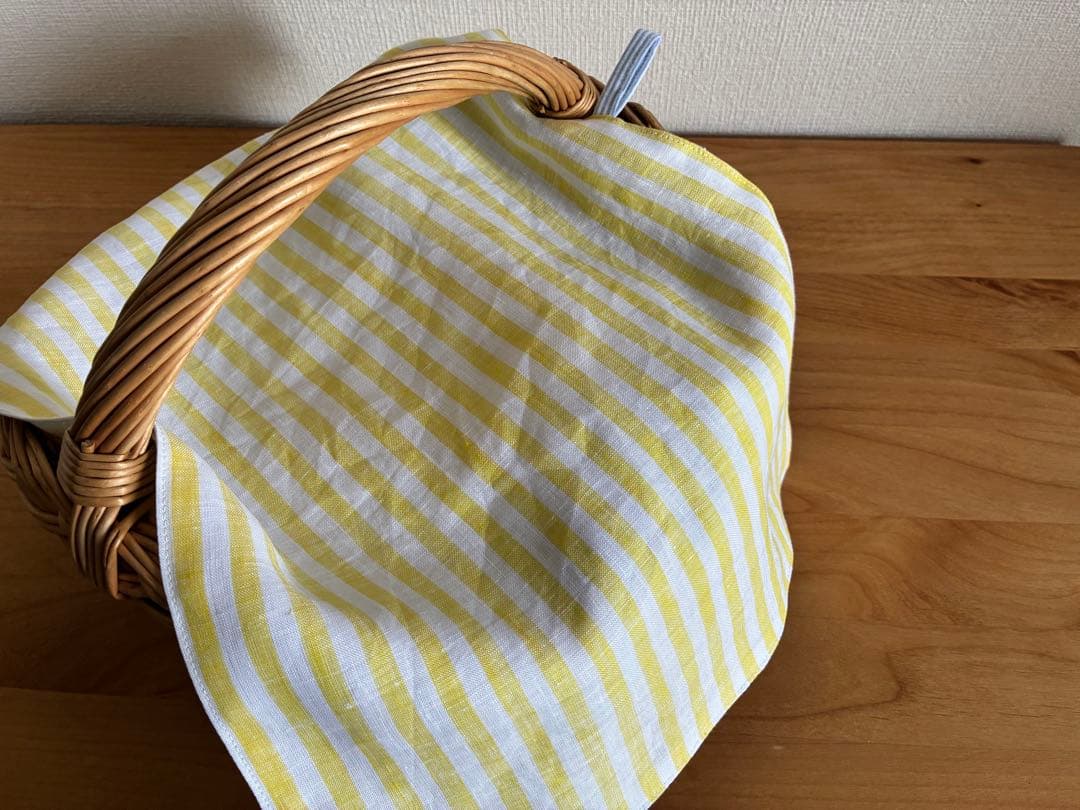 156.リネンふきん　レモン色
