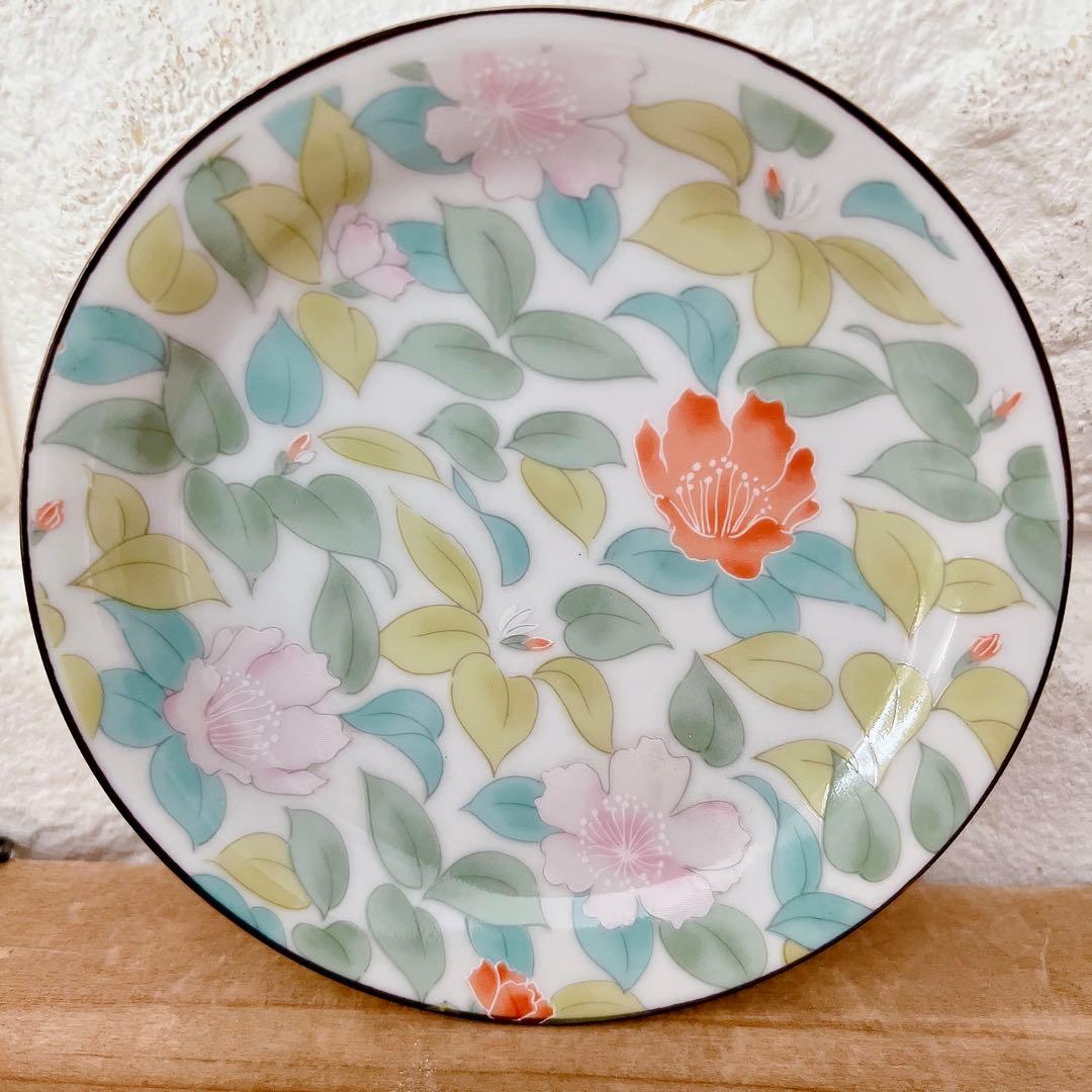 【有田焼】龍峯 竹斎 緑彩花 和のおもてなしセット ７点 大皿 深鉢 取り小皿