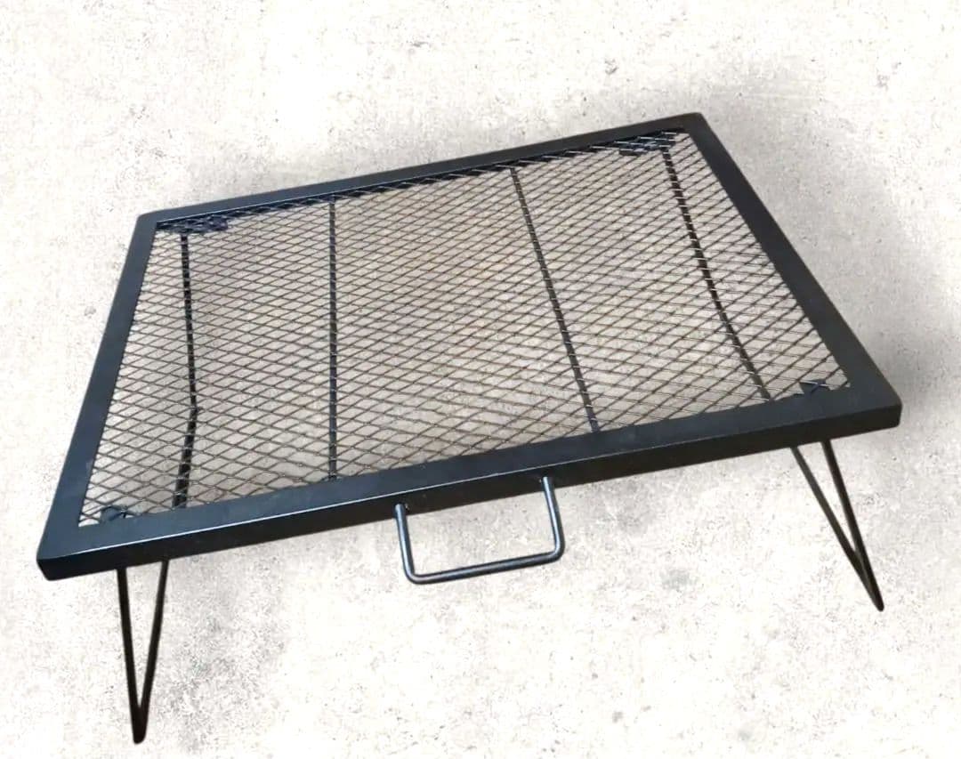 鉄製マルチローテーブル ステイクハンガー 天板付きストレージBOX セット