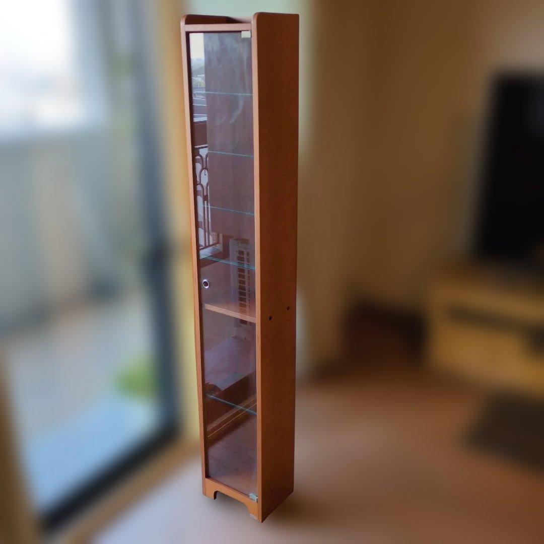 木製ガラスケース 3段スリムデザイン