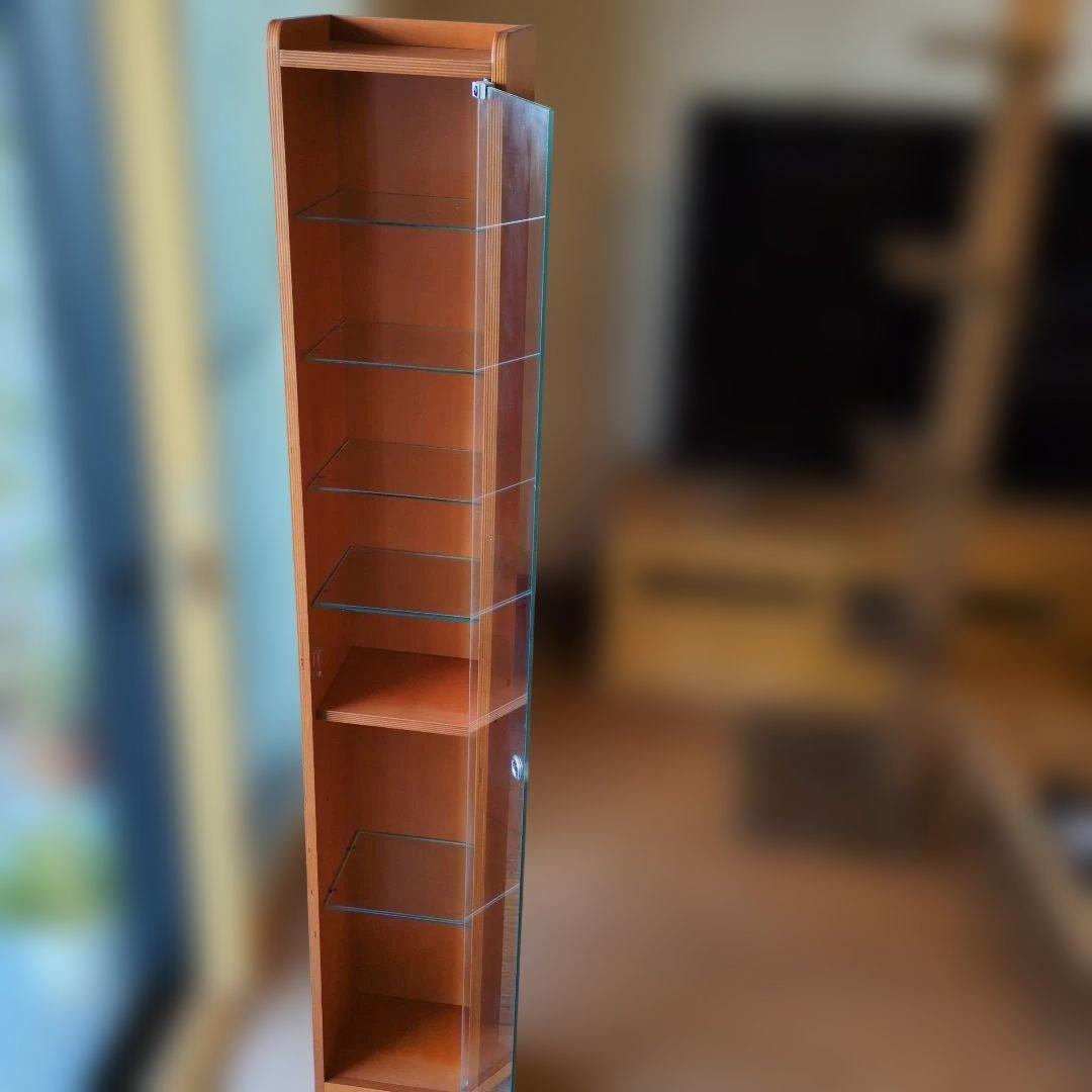木製ガラスケース 3段スリムデザイン
