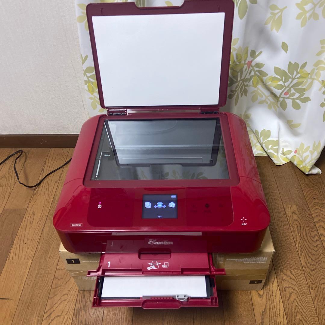 Canon MG7730レッド インクジェットプリンター 本体 中古動作品