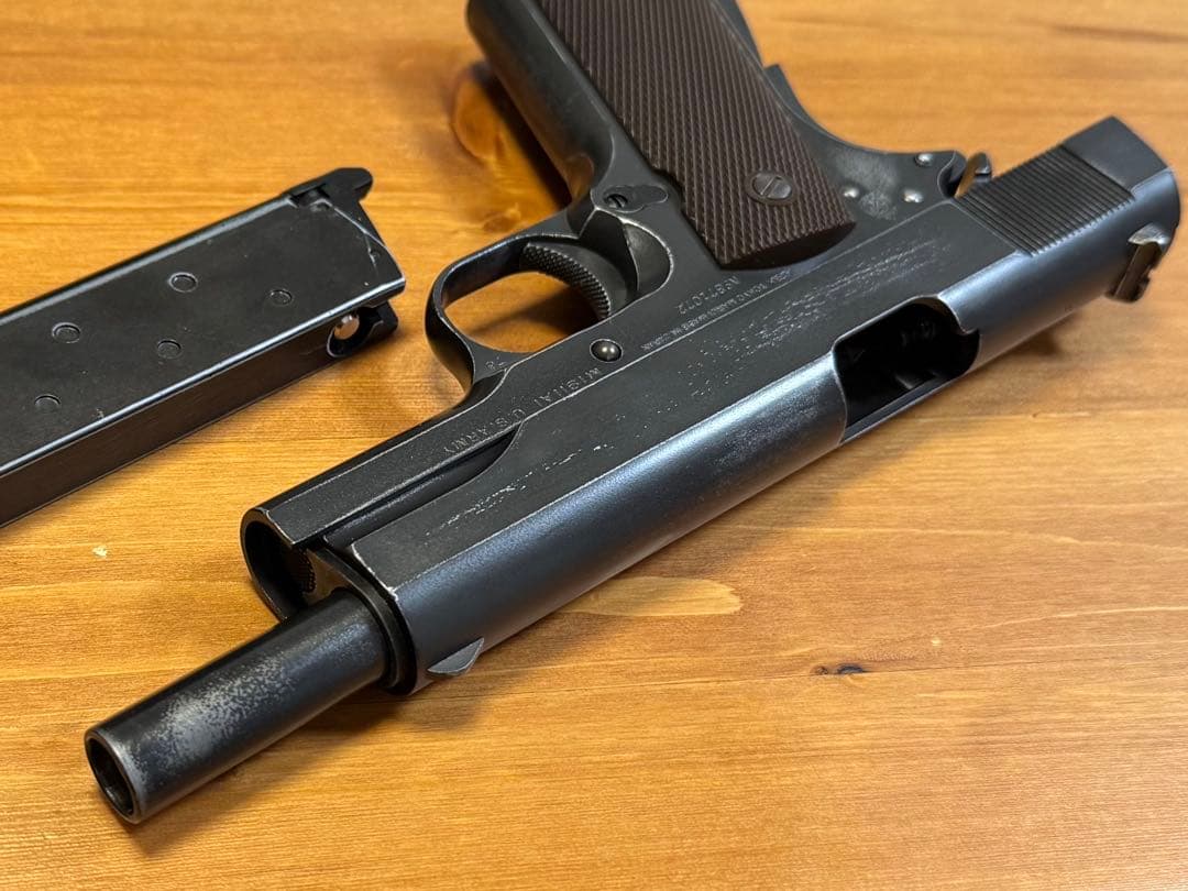 M1911A1 ヴィンテージ風ガスブローバックガン・本革ホルスター同梱