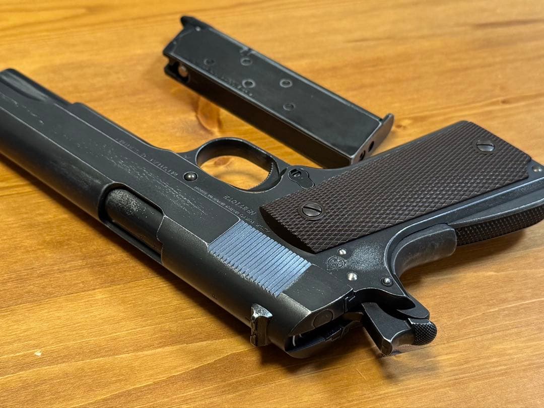 M1911A1 ヴィンテージ風ガスブローバックガン・本革ホルスター同梱