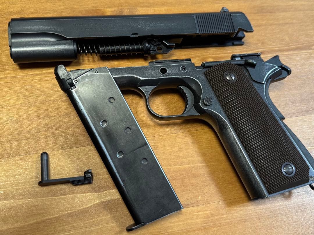 M1911A1 ヴィンテージ風ガスブローバックガン・本革ホルスター同梱