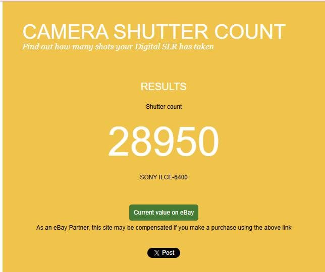 sony α6400　/　シャッター数 : 28950